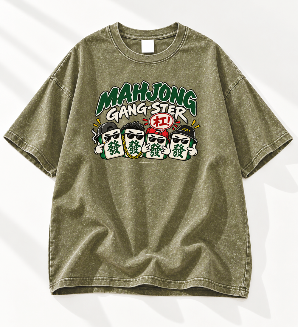 PRE-ORDER: The Mahjong Gang-ster Washed Vintage Tee