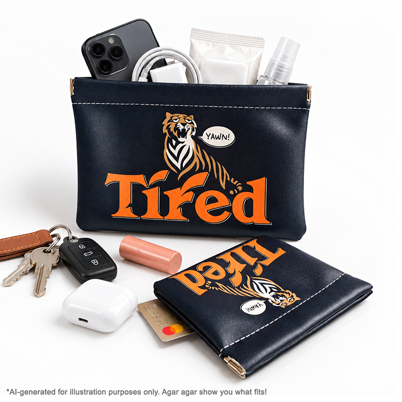 Tired Self-Closing Pouch 2-Piece Set