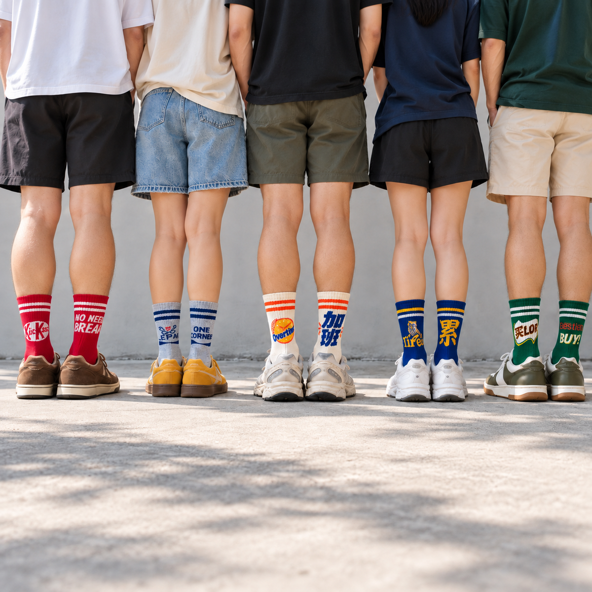 Parody Crew Socks- Set of 5